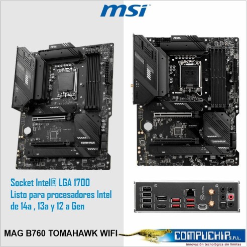 Motherboard MSI MAG B760 TOMAHAWK WIFI, Chipset Intel B760, LGA1700, HDMI, DP, ATX