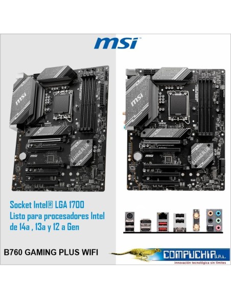 Motherboard MSI B760 GAMING PLUS WIFI, Chipset Intel B760, LGA1700, HDMI, DP, ATX