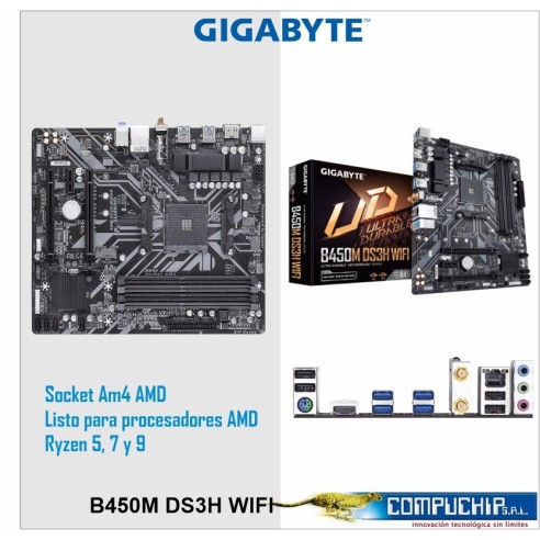 Motherboard Gigabyte B450M DS3H WIFI (rev. 1.0) , Chipset AMD B450, Socket AMD AM4, mATX