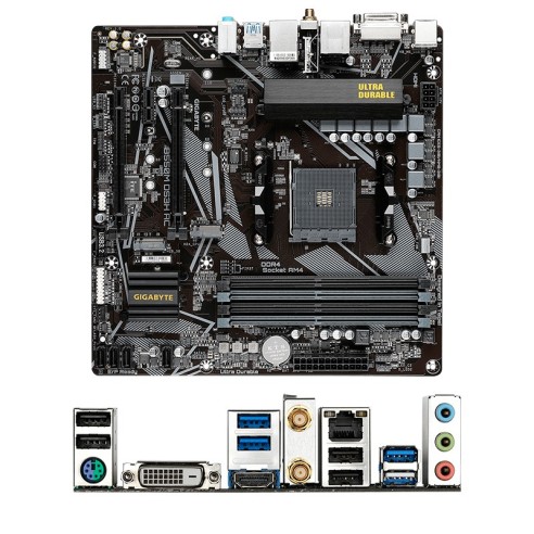 Motherboard Gigabyte B550M DS3H AC (rev. 1.5) Chipset AMD B550, Socket AM4, Micro ATX
