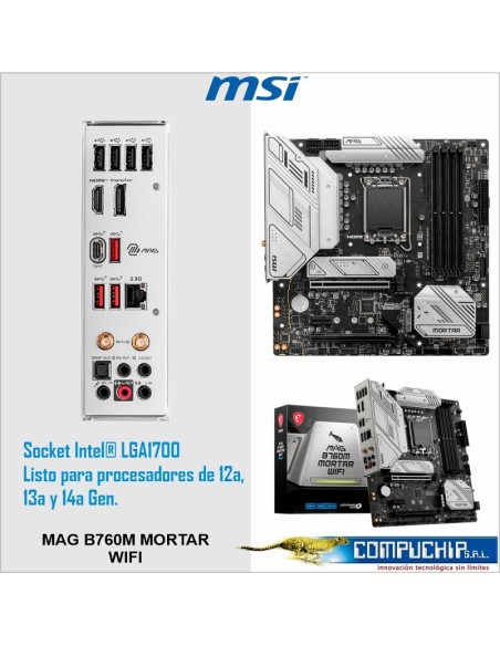 Motherboard MSI MAG B760M MORTAR WIFI, Chipset Intel B760, LGA1700, HDMI, DP, mATX