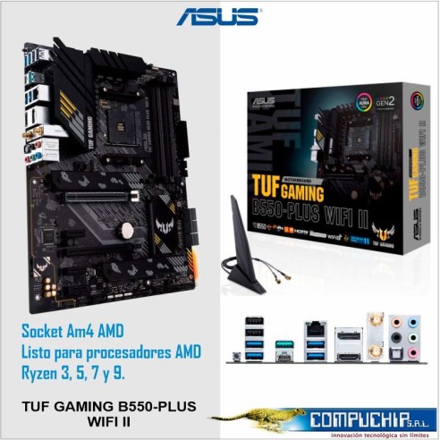 Motherboard ASUS TUF GAMING B550-PLUS WIFI II, Chipset AMD B550, Socket AMD AM4, ATX