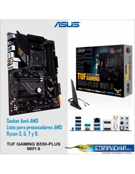 Motherboard ASUS TUF GAMING B550-PLUS WIFI II, Chipset AMD B550, Socket AMD AM4, ATX