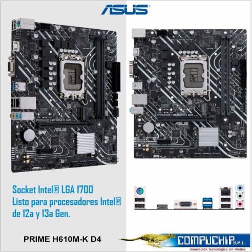 Motherboard ASUS PRIME H610M-K D4, Chipset Intel H610, LGA1700, mATX