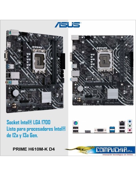 Motherboard ASUS PRIME H610M-K D4, Chipset Intel H610, LGA1700, mATX