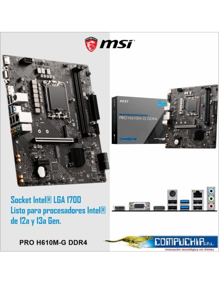 Motherboard MSI PRO H610M-G DDR4, Chipset Intel H610, LGA1700, mATX