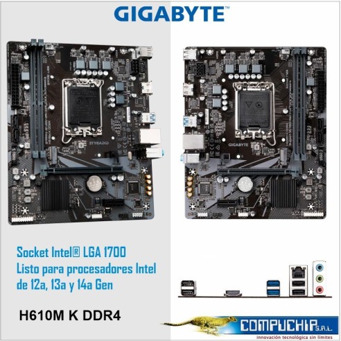 Motherboard Gigabyte H610M K DDR4 (rev. 1.0) Chipset Intel H610, LGA1700, Micro ATX