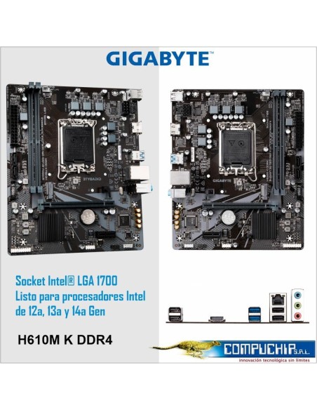 Motherboard Gigabyte H610M K DDR4 (rev. 1.0) Chipset Intel H610, LGA1700, Micro ATX