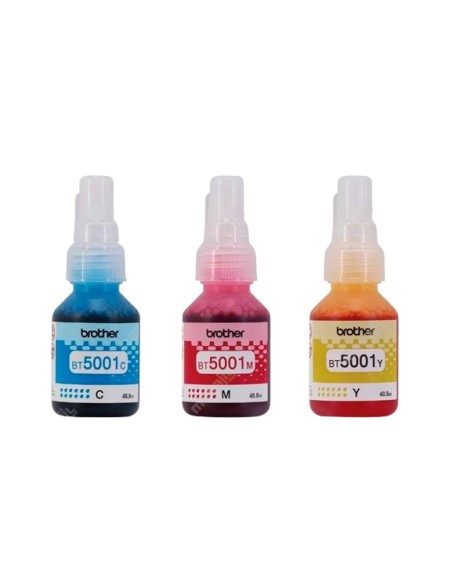 TINTA BROTHER BT5001 CIAN, MAGENTA, AMARILLO DCP-T300W/500W/700W