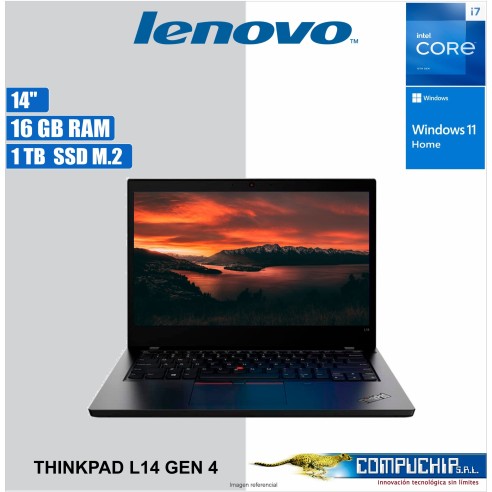 Notebook Lenovo ThinkPad L14 Gen 4, 14" FHD IPS Core i7-1355U 1.7/5.0GHz 16GB DDR4-3200MHz