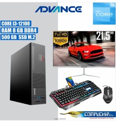 Computadora Advance Vission V01260, Intel Core i3-12100 3.3GHz, 8GB DDR4, 500B SSD M.2
