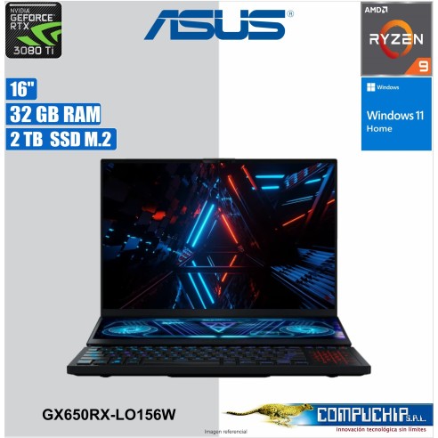 Notebook ASUS GX650RX-LO156W, 16" QHD+ WQXGA, AMD Ryzen 9 6900HX 3.3/4.9GHz 32GB DDR5-4800