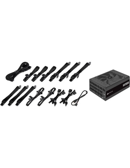 Fuente de alimentación HX1500i para PC de 1500 vatios, ATX, completamente modular y ultrasilenciosa (EU)