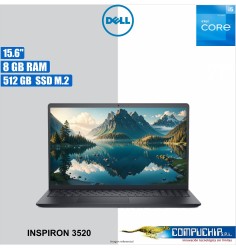 Notebook Dell Inspiron 3520, 15.6" FHD IPS, Core i5-1235U hasta 4.40GHz, 8GB DDR4 SO-DIMM
