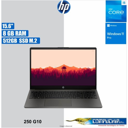 Notebook HP 250 G10, 15.6" LED HD SVA Core i5-1335U 1.30/4.60GHz 8GB (1x8GB) DDR4-3200MHz