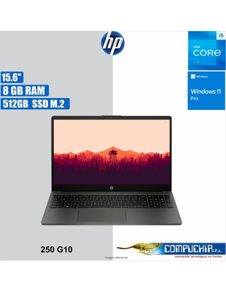 Notebook HP 250 G10, 15.6" LED HD SVA Core i5-1335U 1.30/4.60GHz 8GB (1x8GB) DDR4-3200MHz