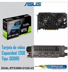 Tarjeta de video ASUS Dual GeForce RTX 3060 V2 OC Edition, 12GB GDDR6, PCI-Express 4.0