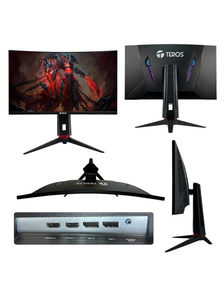 Monitor Teros TE-2765G, 27", VA, Curvo, 165hz, 2560x1440 QHD, HDMI / DP / AUDIO 3.5mm