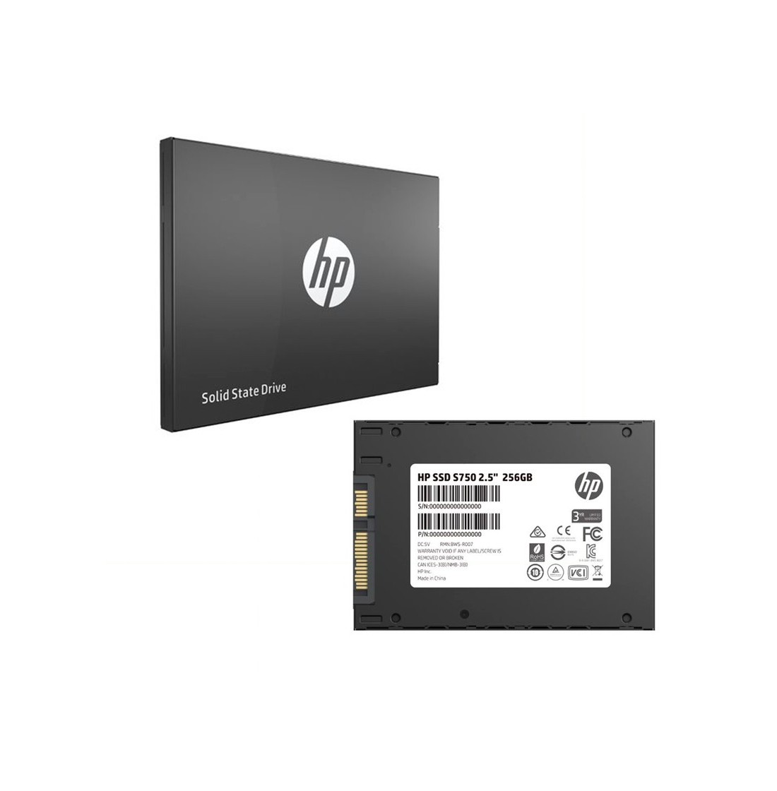 Unidad de Estado Solido HP S750, 256GB, SATA III Gb/s,