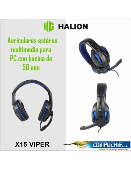 HEADSET GAMER HALION X15 VIPER