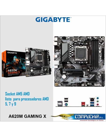 Motherboard Gigabyte A620M GAMING X (rev. 1.0) Chipset AMD A620, Socket AM5, Micro ATX