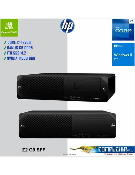 Workstation HP Z2 G9 SFF Core i7-13700 2.10/5.10GHz 16GB (1x16GB) DDR5-4800MHz UDIMM NECC