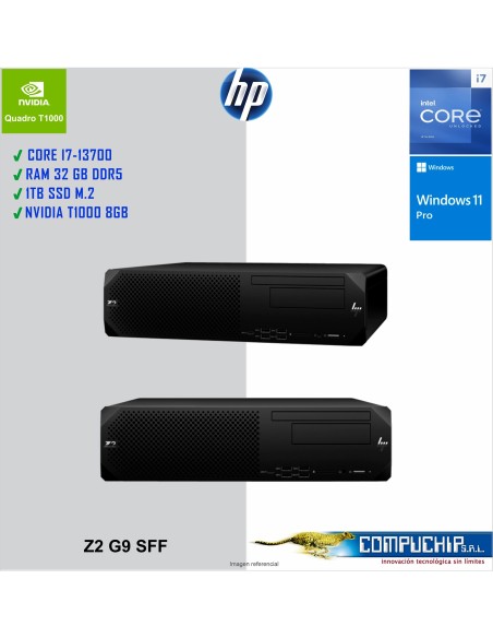Workstation HP Z2 G9 SFF Core i7-13700 2.10/5.10GHz 32GB  DDR5-4800MHz UDIMM NECC