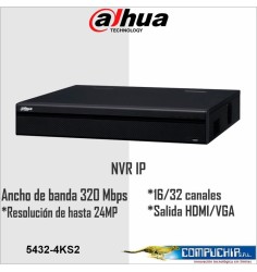 Dahua NVR IP 5432-4KS2 Smart H.265+/ H.264+/H.265/H.264/MJPEG