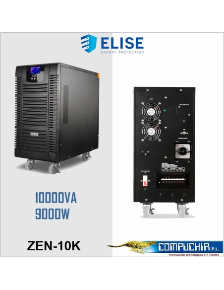 UPS Elise Fase Online Serie Zen 10000VA / 9000W / Bornera Entrada - Salida 60Amp / USB.