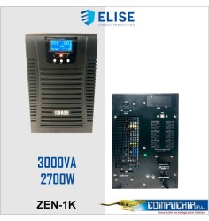 UPS Elise Fase Online Serie Zen 3000VA / 2700W / 6 tomas de salida NEMA 5-15 / USB