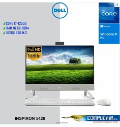 All-in-One DELL Inspiron 5420, 23.8" FHD WVA, Core i7-1355U hasta 5GHz, 16GB DDR4-3200MHz