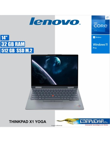 Notebook Lenovo ThinkPad X1 Yoga, 14" WUXGA IPS Core i7-1355U 1.7/5.0GHz 32GB LPDDR5-6000