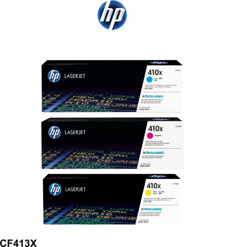 Cartucho de Toner HP cian, magenta y amarillo de 410X