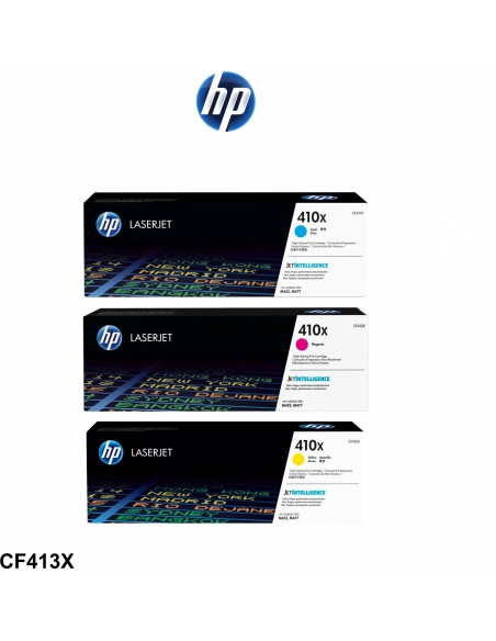Cartucho de Toner HP cian, magenta y amarillo de 410X