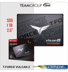 Unidad en estado solido T-FORCE VULCAN Z, 1TB, SATA 6Gb/s, 2.5", Negro, DC +5V