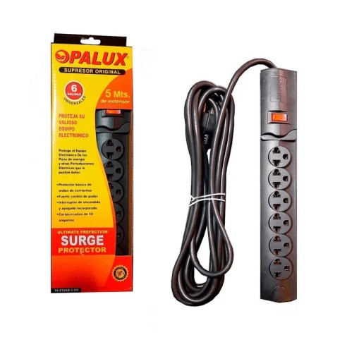SUPRESOR DE PICOS 6 TOMAS 5M OPALUX 14-515AB-5M