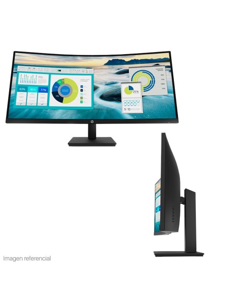 Monitor HP P34hc G4 WQHD VA USB-C Curvo 34" HDMI / DP / USB-A, Color Negro.