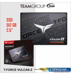 Unidad en estado solido T-FORCE VULCAN Z, 512GB, SATA 6Gb/s, 2.5", Negro, DC +5V