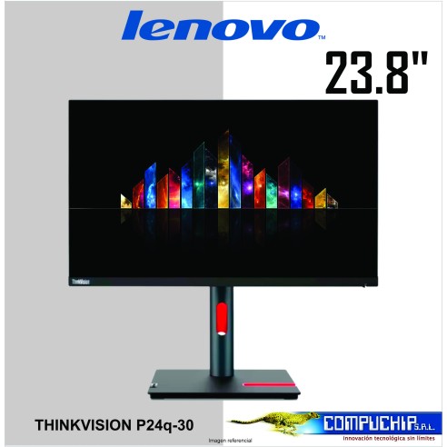Monitor Lenovo ThinkVision P24q-30, 23.8" 2560x1440 WLED IPS, HDMI/DP-IN/DP-OUT