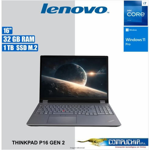 Notebook Lenovo ThinkPad P16 Gen 2 16" WUXGA IPS Core i7-13700HX 2.1/5.0GHz 32GB DDR5-5600
