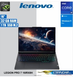 Notebook Lenovo Legion Pro 7, 16" WQXGA IPS, Core i9-13900HX 2.2/5.4GHz, 32GB DDR5-5600MHz