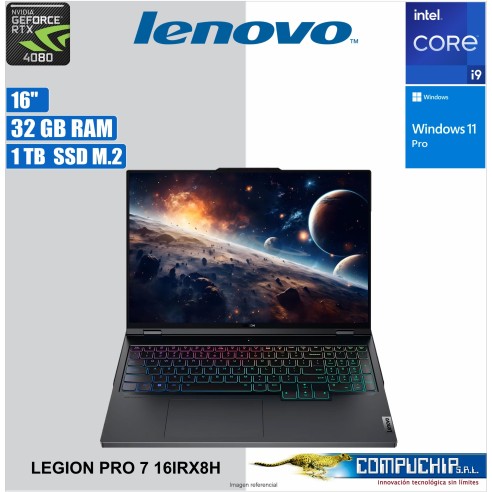 Notebook Lenovo Legion Pro 7, 16" WQXGA IPS, Core i9-13900HX 2.2/5.4GHz, 32GB DDR5-5600MHz