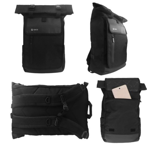 Mochila Teros TE-ACS9018, Poliéster, notebook hasta 15.6", negro.