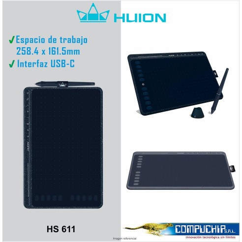 Tableta Gráfica Huion HS611, Gris Espacial, Inspiroy