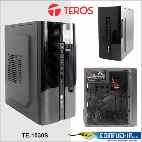 Case Teros TE-1030S, Micro Tower, 250W, USB 2.0/ USB 3.0, Audio HD