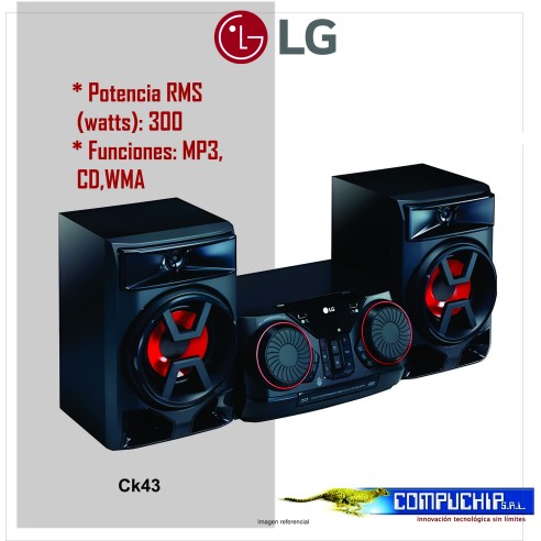 Mini Componente LG XBOOM CK43 | 300W | Wireless Party Link | Multi Bluetooth | Radio FM