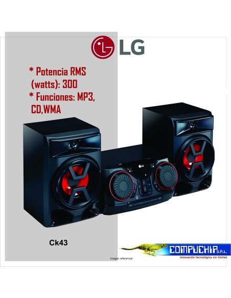 Mini Componente LG XBOOM CK43 | 300W | Wireless Party Link | Multi Bluetooth | Radio FM
