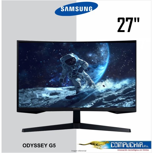Monitor Samsung Odyssey G5 27" QHD (2560 x 1440), 1 x HDMI 2.0, 1 x DP 1.2, 1 x Audífono