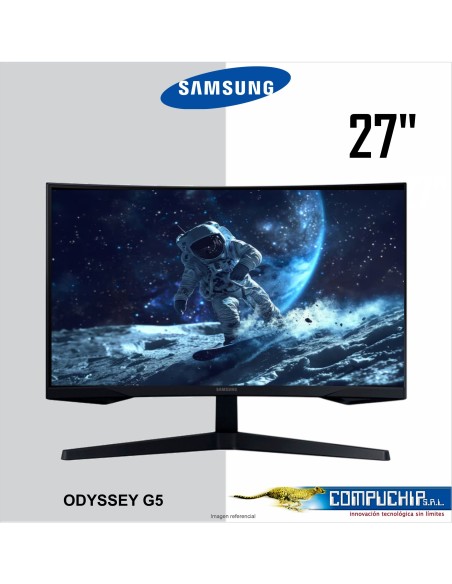 Monitor Samsung Odyssey G5 27" QHD (2560 x 1440), 1 x HDMI 2.0, 1 x DP 1.2, 1 x Audífono