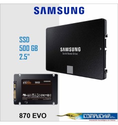 Unidad en estado solido Samsung 870 EVO 500GB SATA 6Gb/s, 2.5" SSD - Tecnologia V-NAND
